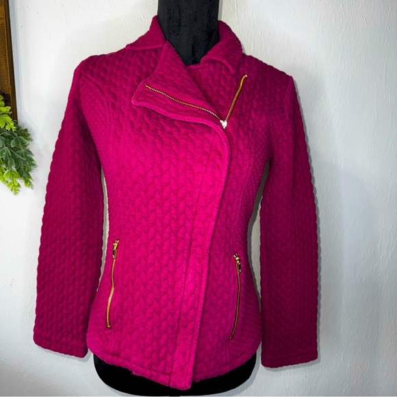Isaac Mizrahi Jackets & Blazers - Isaac Mizrahi Fuchsia Quilted Jacket Size XXS